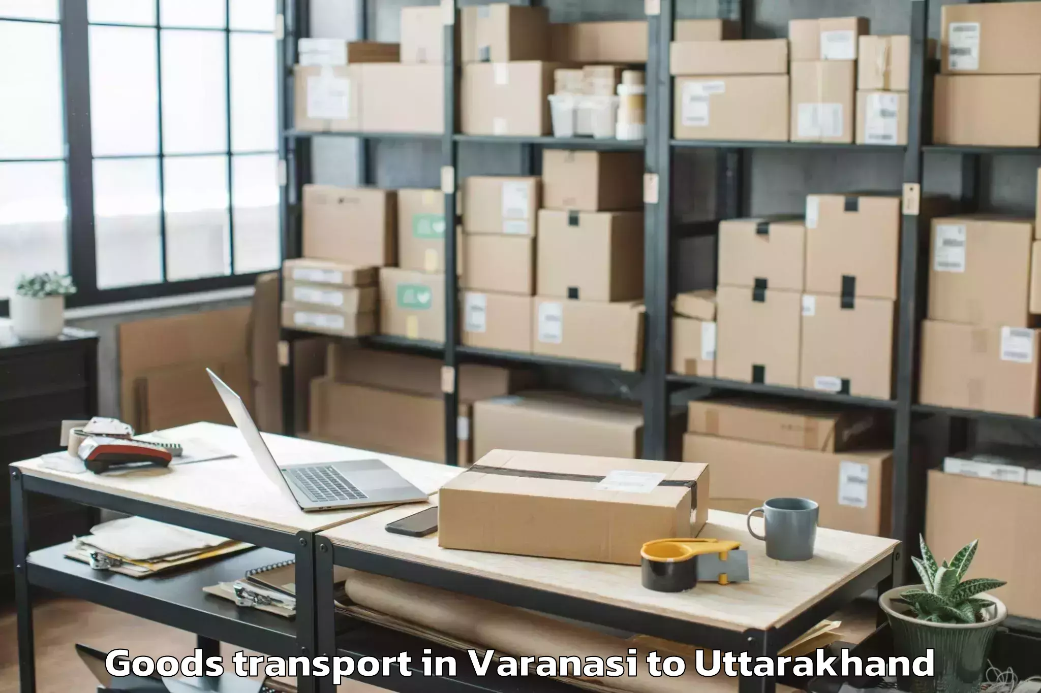 Top Varanasi to Barkot Goods Transport Available